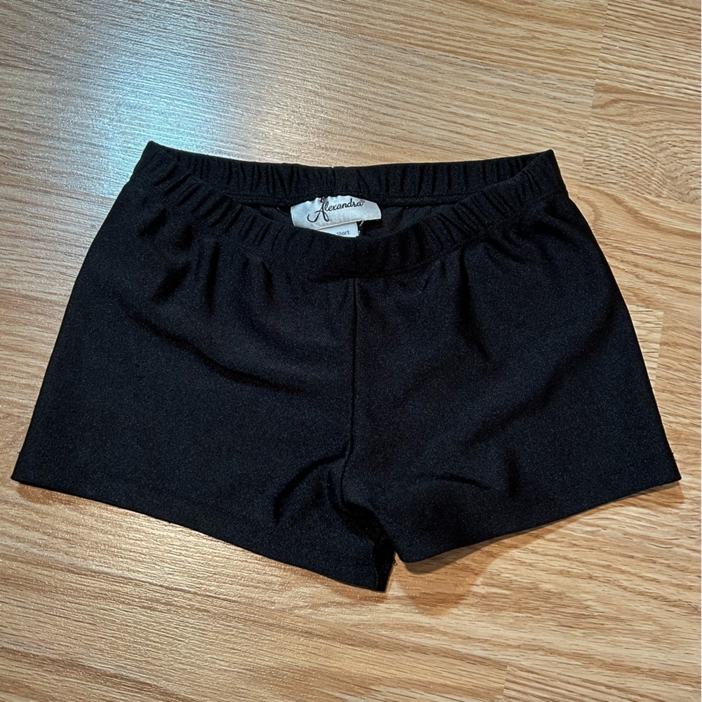 Alexandra‎ black booty gymnastics dance jazz shorts 12
